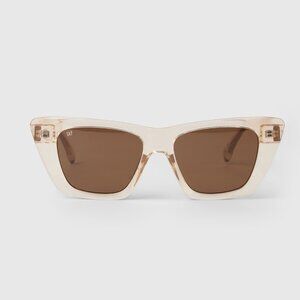 Gap Square Cat Eye Sunglasses, Transparent with Brown Lenses, New W/O Tag